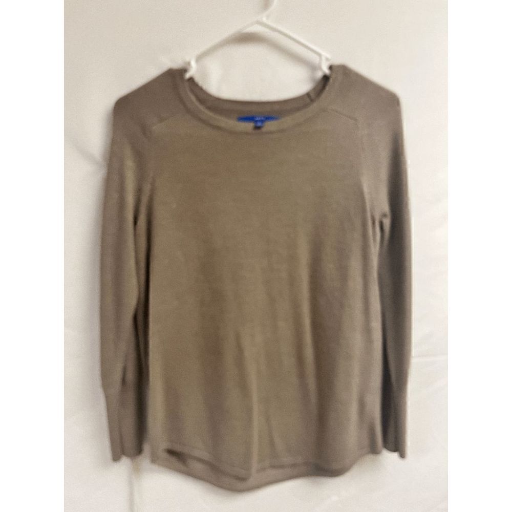 APT.9 Womens Pullover Crew neck High-low Hem Sweatshirt Dark Brown Size Small